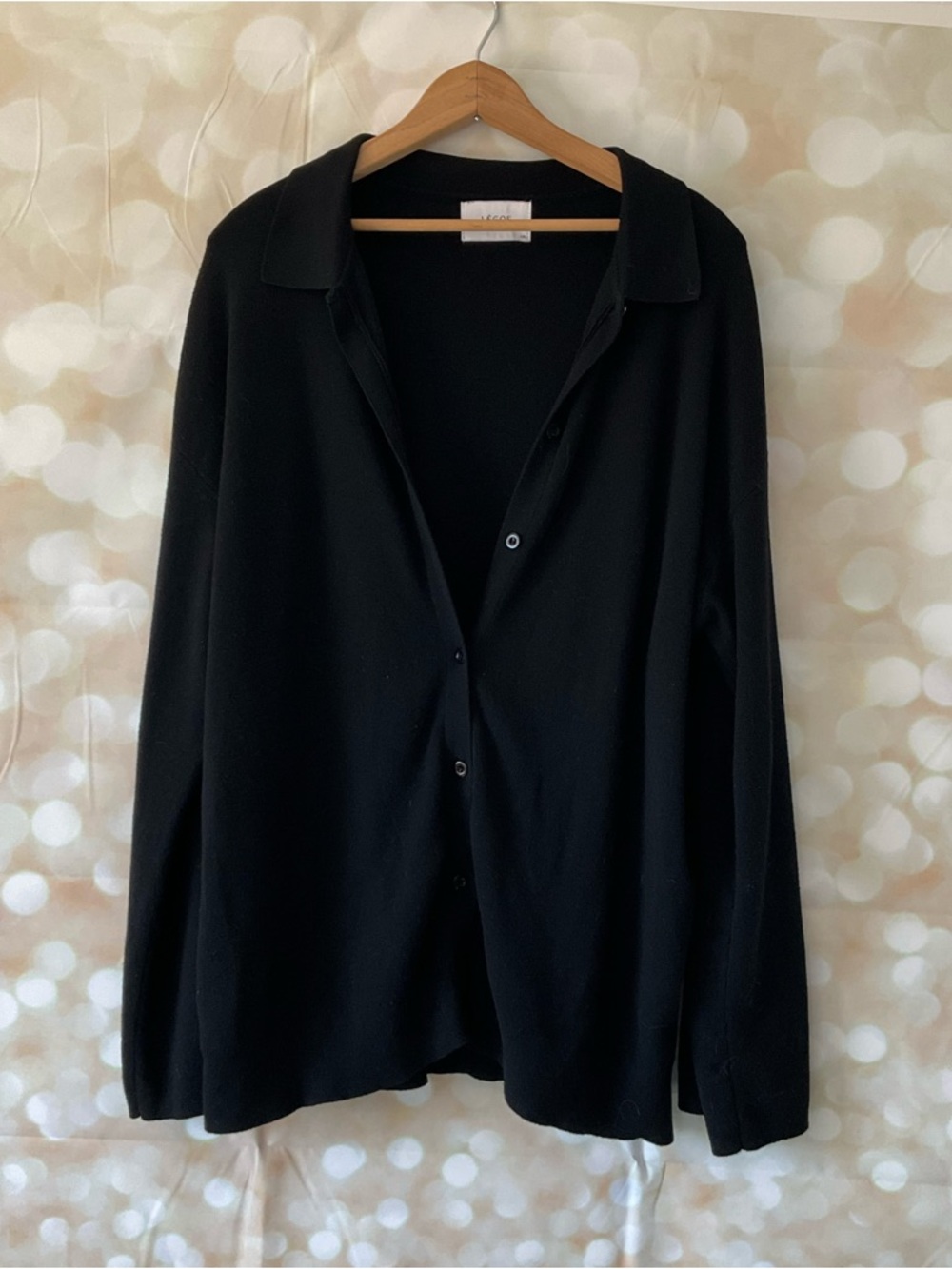 Legoe Heritage Black Oversized Cardigan